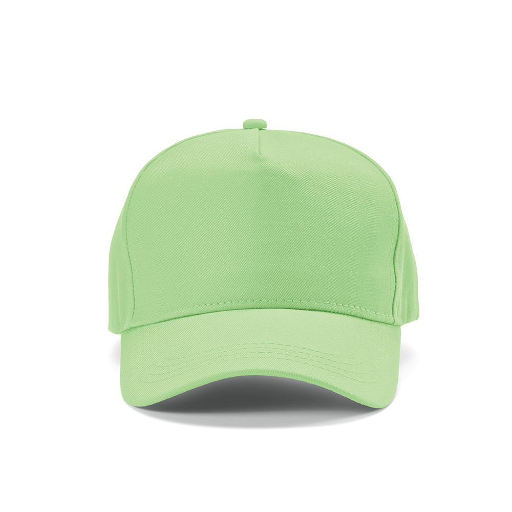 Casquette personnalisable 5 pans coton recyclé 280g Hendrix Vert clair